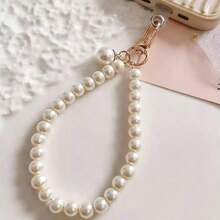 1 buah Liontin Mutiara Pendek, Gantungan Kunci Rantai Pergelangan Tangan Mutiara Modis, Gantungan Ponsel/Tali Ponsel/Aksesori Ponsel, Gantungan Tas/Casing Earphone - MultiWarna - View 6