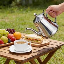 1pc Stainless Steel Teapot/Coffee Pot/Water Kettle With Removable Filter, Easy To Clean, Suitable For Home, Restaurant, Outdoor Use - Multicolor - View 5
