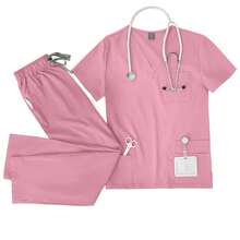 Hot Scrub Sets Uniforms Men Women Elastic Soft Nurse Uniform Outpatient Hospital Scrub 2-Piece Set Nursing - Royal Blue - View 5