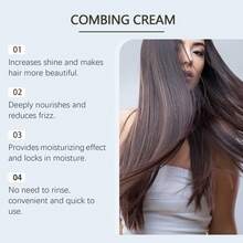 Hoegoa 2 In 1 Leave In Conditioner Cream For Curly & Frizzy Hair, Moisturizing Hair Styling Cream With Castor Oil, Shea Butter & D-Panthenol, Curl Defining Treatment, Anti-Frizz Hydrating Hair Care Product For Women, Soft Shiny Natural Curls - Leave-in Conditioner - View 7