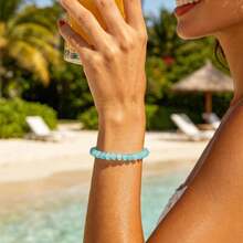 Colorful Natural Stone Bead Bracelet, Suitable For Women, Bohemian Handmade Gemstone Bracelet, Stackable, Suitable For Summer Daily Beach Party Jewelry Gift. - Stone Bracelet Style 2 - View 3