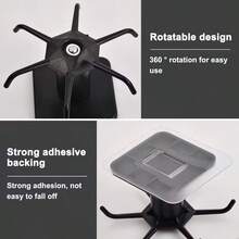 1/3/5pcs Kitchen Utensil Storage Hooks Self-Adhesive 360 Rotating Folding Wall Hooks 6-Claw Design Suitable For Home Kitchen Bathroom Office Bedroom Organization Multifunction Practical - Multicolor - View 4