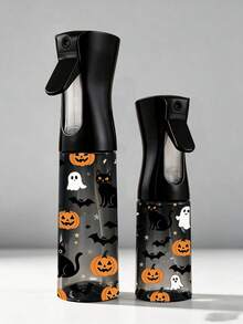 Black Cat Nanguang Halloween Pattern Transparent PET Refillable Travel Spray Bottle - Multi-Purpose Fine Mist Spray Bottle, Suitable For Travel, Business Trips, Makeup Remover Dispensing; Reusable With Continuous Spray Function, Widely Used For Hair Styling, Cleaning, Plant Care And Facial Moisturizing - Multicolor - View 2