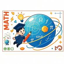 1件裝教室學習勵志數學公式牆貼，學校宿舍裝飾學生教育牆貼，可愛卡通DIY貼紙，開學季 - T - 查看 9