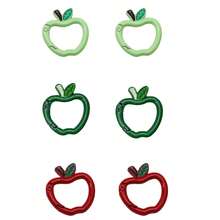 Christmas Apple Keychain 27.5mm X 30.5mm - Alloy Pendant, Suitable For DIY Jewelry, Bracelet And Necklace Making, Christmas, Key Ring - Apple Keychain - View 2