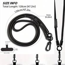 Multi-Color Outdoor Functional Phone Camera Lanyard, Fashion Anti-Loss Versatile Durable Thick Rope Shoulder Strap Long Cord - Multicolor - View 12