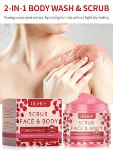 OUHOE 114g Pomegranate Seed Exfoliating Gel Gently Removes Dead Skin Cells, Deeply Cleans Pores, Brightens And Moisturizes Skin, Suitable For Face And Body. - Grape - View 3
