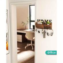 Estante de llaves montado en la pared con organizador de clasificación de correo, ganchos decorativos para llaves para entrada, pasillo, dormitorio, cocina, oficina, solución de almacenamiento para el hogar - Multicolor - Ver 6