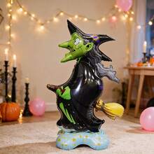 1pc 150cm Oversized Base Witch Broom Halloween Party Decoration Balloon, Trick Or Treat Theme Party Decoration Balloon - View 6