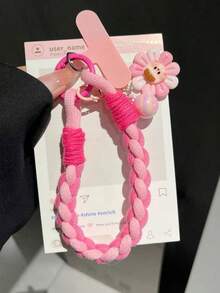 Sunflower Pendant Phone Lanyard, Couple's 2-Piece Set Short Wrist Strap, 2-In-1 Ring Hand Strap, Dual-Use Adjustable Braided Rope, Suitable For Outdoor Travel, Hiking, Unisex Smartphone Wristband Accessory, Short Rope Keychain, Smartphone Accessory Protective Case Lanyard - Multicolor - View 19