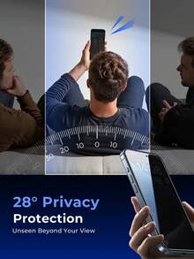 Navigator 3pcs Auto-Alignment Black Anti-Dust Privacy Tempered Glass Screen Protector Film, Scratch-Resistant, Shockproof, Anti-Fingerprint, Dust-Proof, Water-Repellent, Easy Installation, Beginner Friendly, Bubble-Free, Privacy Protection, Compatible With IPhone Duo/18 Pro Max/18 Pro/18/17e/17 Pro Max/17 Pro/17 Air/17/16 Pro Max/16 Pro/16 Plus/16/15 Pro Max/15/14/13 And Other Models. - Black - View 8