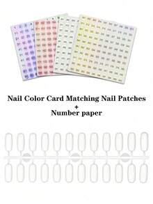 120 Colors Stone Texture Professional Nail Art Display Book, DIY Nail Art Display Rack, Gel Nail Polish Color Card, Dedicated Display Board, Artificial Nail Tools And Digital Stickers, Premium Quality - Multicolor - View 7