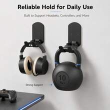 1pc Desktop Headphone Stand, No Drilling Required, Adhesive Headphone Hook, Wall-Mounted Bracket Suitable For All Headphones, Student Dorm And Computer Setup PC Gaming Accessory - Multicolor - View 6