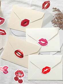 500 Pcs/Roll Red Lips Stickers-Y2K-Style Design-Perfect For Scrapbooks, Water Bottles, Suitcases, And Party Favors - Multicolor - View 8