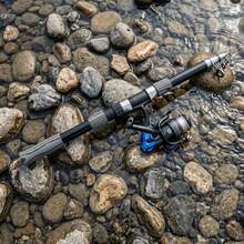 KecchKrezing 3 Meters Telescopic Rotating Fishing Rod And Reel Set, Complete Fishing Tackle Kit With Hard Baits, Soft Baits And Hooks, Freshwater Stream Fishing Gear, Includes Portable Storage Bag - Black - View 7