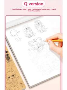 1pc 24-Page Manga Tracing Drawing Book, Anime Character Drawing Book, Art Book, Picture Book, Drawing Practice, Drawing Basics, Line Drawing, Self-Study Tutorial, Sketching Tracing Book,Enhancing Creativity, Beautifully Designed - A - View 10