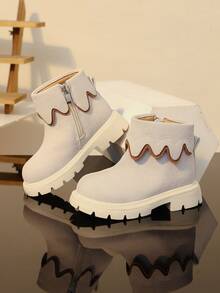 Children's Boots, New Style, Single Lining, Non-Slip Casual Boots - Beige - View 5