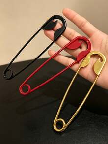 1/2件大號迴紋針造型金屬髮夾，球形飾品，適合日常使用、節慶、派對及其他場合 - 彩色 - 查看 3