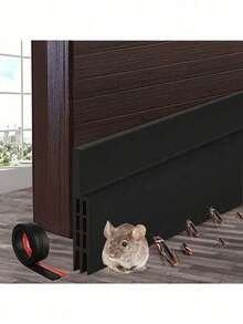 Flexible Door Bottom Seal Strip 1pc, Windproof & Dustproof Door Gap Blocker, Tool-Free Quick Installation, Trimmable Sealing Strip, Suitable For Bedroom, Bathroom, Indoor Home Doors - Door Gap Seal - View 9