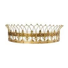 Decorative Metal Curtain Or Canopy Crown, Finish - Gold - View 7