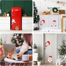 Merry Christmas Car Stickers Waterproof Santa Claus & Reindeer Window Decals Self-Adhesive PVC Christmas Decorations - Multicolor - View 9