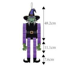 Halloween Decorative Ornaments Set - Witch, Skull And Ghost Festive Hanging Decorations For Halloween Party Spooky Ambience, Perfect For Doors, Windows, Walls And Indoor/Outdoor Holiday Decor - Mixcolor - View 7