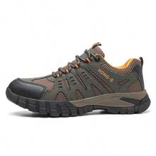 Steel Toe Safety Sneakers For Men Women, Lightweight Comfort Non Slip Indestructible Industrial Construction Work Shoes - 卡其色 - 查看 14