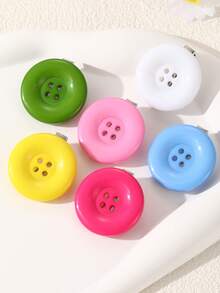 6 pezzi/12 pezzi Fermagli per capelli da donna con grandi bottoni rotondi color caramella, fermagli laterali singoli Y2K carini con colori dopamina brillanti, accessori per capelli dolci per ragazze, adatti per acconciature versatili quotidiane con frangia spezzata - Multicolore - Visualizzare 9