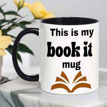 Mug Kopi Dua Warna "Book It Book Lover", Cangkir Keramik Bergambar Buku Terbuka dengan Teks Hati, Hadiah Lucu untuk Pecinta Buku dan Perpustakaan, Mug Porselen 11oz untuk Minuman Panas dan Dingin - MultiWarna - View 12