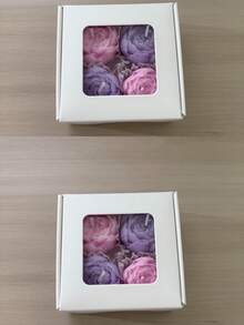 1pc/4pcs/8pcs/12pcs Rose-Shaped Scented Candle Gift Box, Handmade From Soy Wax, Long-Lasting Fragrance. Romantic, Elegant, Exquisite, Perfect Home Decor For All Seasons, Also An Excellent Gift For Friends And Family. Suitable For Gatherings, Mother's Day, Wedding Season, Wedding Gifts, Yoga, Spa And Other Occasions. - Peony - View 9