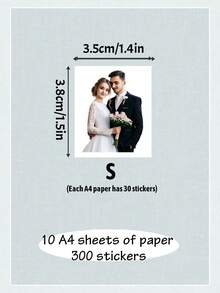 12-300pcs Customized Photo Temporary Wedding Tattoo Stickers, Personalized Tattoo Stickers, Customizable Valentine's Day Gift - Multicolor - View 11
