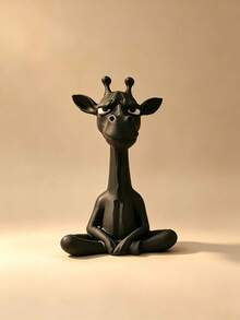 1pc Wise Giraffe Head Leader Figurine, New Style Statue Ornament With High Detail Texture, Desktop Decor, Exquisite Home & Office Shelf Display, Unique Art Sculpture, Indoor Atmosphere Accent, Living Room & Office Decoration, Suitable For Easter, Halloween, Mother's Day, Father's Day, Graduation Season Gift - Multicolor - View 3
