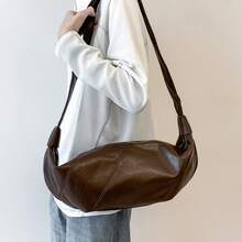 GUANMO Fashion Patchwork Dumpling Bag Casual Men's Crossbody Single Compartment Daily Commute Travel Shopping Unisex Minimalist Clean Version - A - View 13