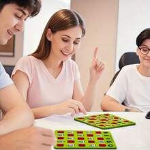 1 Set Bingo Game Cards, Multiple Color Options Fun Board Game, Thick Durable Cardboard Material, Clear Number Markings + Covers, Easy To Operate And Learn, Sports Leisure And Entertainment Equipment, Family Gathering Logical Thinking Training Board Game - Multicolor - View 7
