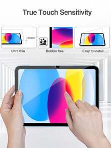 Ultra-Clear Anti-Fingerprint, Smooth & Silky, Edge-To-Edge Corner-To-Corner Drop Protection Full Coverage Process With No Blind Spots, For IPad 2/3/4 2011/2012/Mini 5/Pro 2018/Pro 9.7/Air5 2022/9 2021 Tablet High-Definition Tempered Glass Screen Protector 2pcs, 1:1 Real Device Mold Precise Size No Screen Obstruction, True Full Screen Coverage With No White Edges - Clear - View 4
