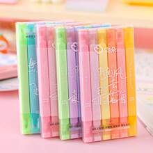 A Set Of Dual-Tip Highlighters In Macaron Shades, Featuring 12 Soft Colors And Quick-Drying, Bleed-Resistant Ink; An Ideal Stationery Gift, Perfect For Decorating Journals, Planners, And Notebooks, As Well As Highlighting Key Information. - Multicolor 1 - View 7