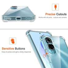Casing Ponsel Honor 90 Lite, Perlindungan Airbag Empat Sudut yang Diperkuat, Perlindungan Kamera, Casing Ponsel TPU Tipis Fleksibel Anti Benturan dan Peredam Guncangan Transparan - Clear - View 5