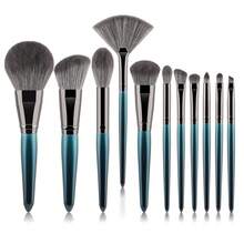 11Pcs Professional Makeup Brush Set, Soft Synthetic Bristles Cosmetic Brushes Kit, Foundation Powder Blush Contour Eyeshadow Face Makeup Tools For Beginners - Multicolor - View 13