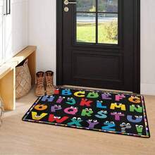 1PC Cartoon Dinosaur 26 Alphabet Rectangular Floor Mat, English Letter Bedroom Decor Rug, Soft Decorative Mat, Bedroom Balcony Universal Style, Lively And Dreamy Style, Suitable For Parent-Child Play Area And Other Scenes; Decorative Rug, Bedroom Decor, Small Rug, Carpet, Home Decor, Living Room Rug, Living Room Small Rug, Bedroom Rug, Living Room Home Decor, Outdoor Rug, Washable Rug - Multicolor - View 8