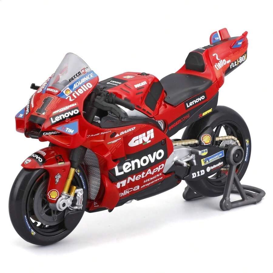 Ducati  Team 2024 Bagnaia #1 1:18 比例合金壓鑄摩托車  詳細複刻版 Ducati 授權 3歲以上適用 - Desmosedici GP #1 - 查看 1