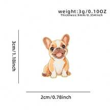 1pc Gold Outline French Bulldog Enamel Pin Multi Color Cute Sitting Puppy Lapel Pin, Metal Pin For Jackets Bags, Lovely Gift For Dog Lovers - Cute Bulldog - View 11