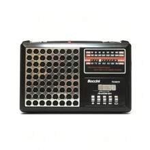 Radio portátil multifuncional marca Boccini modelo TC9231 con linterna integrada, recepción de bandas completas FM AM SW, volumen alto, alimentación dual batería y corriente, radio retro para adultos mayores, ideal para emergencias, paseos al aire libre y escuchar noticias - Negro - Ver 7