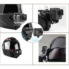 Giá đỡ gắn cằm mũ bảo hiểm xe máy cho camera, tương thích với G*Pro Hero D*I Osmo Action I*Sta360, phụ kiện dây đeo mũ bảo hiểm - Xem 7
