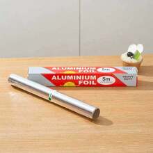 20m Heavy Duty Aluminum Foil Roll, Durable And Non-Stick Surface. Perfect For Baking, Grilling And Oven Cooking. Essential Kitchen Supplies For Daily And Holiday Meals. - White - View 15