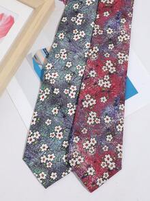1PC Men's Fashion Versatile Exquisite Printed Pattern Tie Casual Versatile Suitable For Daily Shopping, Banquet, Party, Date Matching - Multicolor - View 2