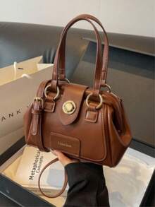 Fashionable Large Capacity Women's Handbag - Brown - View 7