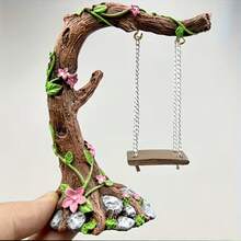1pc Miniature Landscape Decoration Accessory, Also Suitable For Reptile Terrarium Decor, A Romantic And Elegant Resin Swing Ornament, Perfect For Decorating Living Room, Bedroom, Garden, A Romantic And Unique Holiday Gift - Swing - View 11