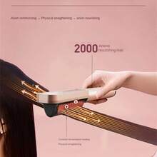 Straightening Comb, Quick Straightening Styling Comb, Electric Hot Comb, 5 Temperature Settings, Fast Heating Straightening Comb, Suitable For Home And Salon - 粉色 - 查看 2