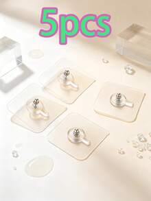 1-50pcs/Pack Strong Adhesive No-Drill Wall Hanging Hooks, Suitable For Wedding Photos, Invisible Screws, Waterproof Frames And Bathroom Hooks - Multicolor - View 13