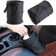 1pc Multi-Function Vehicle Waste Container, Oxford Cloth Storage Box Automotive Storage Bucket, Collapsible Trash Bin, Interior Car Additions For Easy Cleaning, And Odorless, Fashionable And Not Messy - Multicolor - View 8